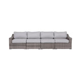Rattan Sectional Sofa Set With Cushions