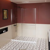 Guyou Glass Shower Door, Sliding Door Dual Usage - Chrome