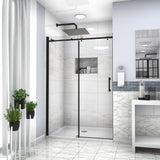 Single Sliding Bypass Shower Door Enclosure With Tempered Glass