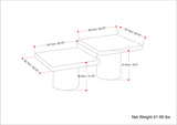 Zachary - 2 Piece Set Cast Aluminum Coffee Table - Black
