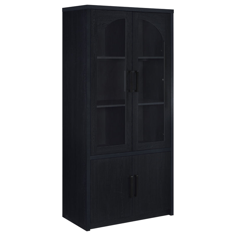 Shayne - 4 Door Display Cabinet With LED Lighting - Black