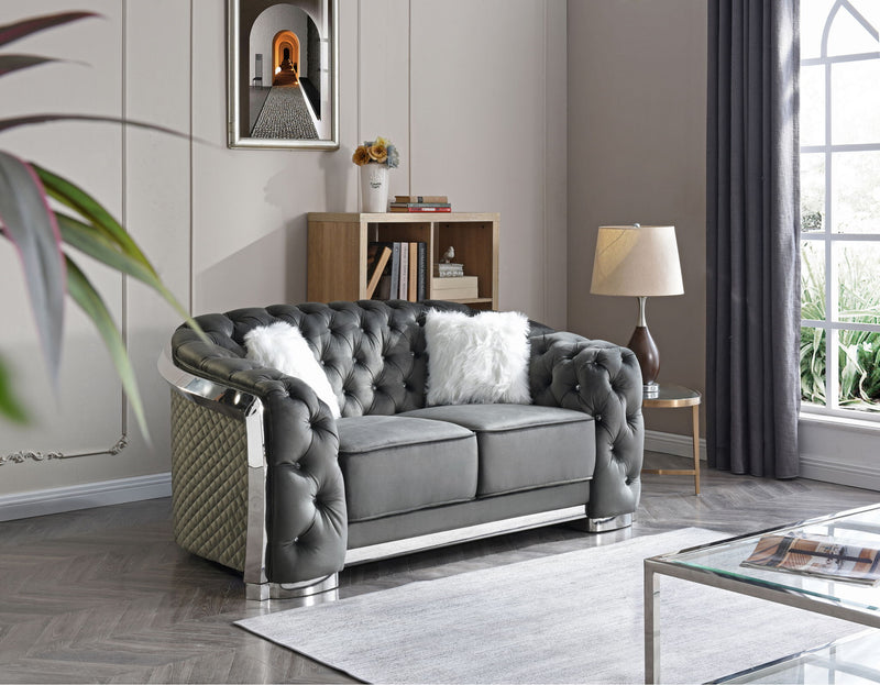 Loveseat With Flared Arms