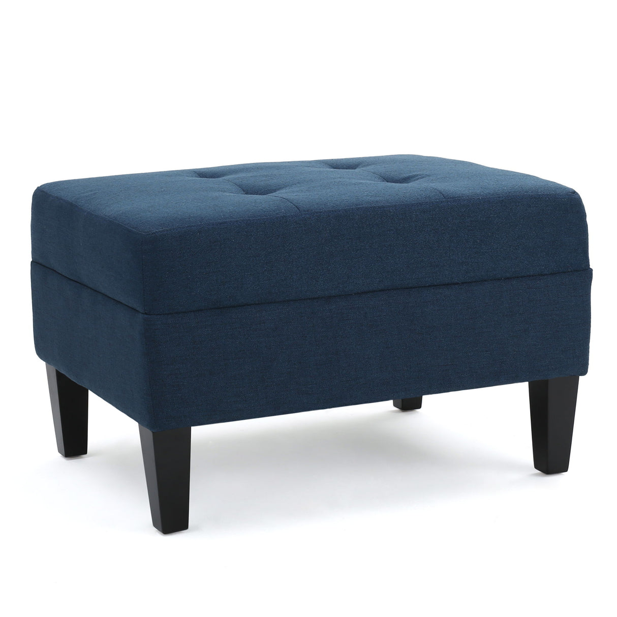 Foot Rest Under Desk Ottoman, Rectangle Foot Stool, Footrest Leg Rest For Sofa, Ottoman Rest Stools For Living Room Entryway - Navy Blue