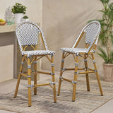 Outdoor Pe Rattan French Barstool Set