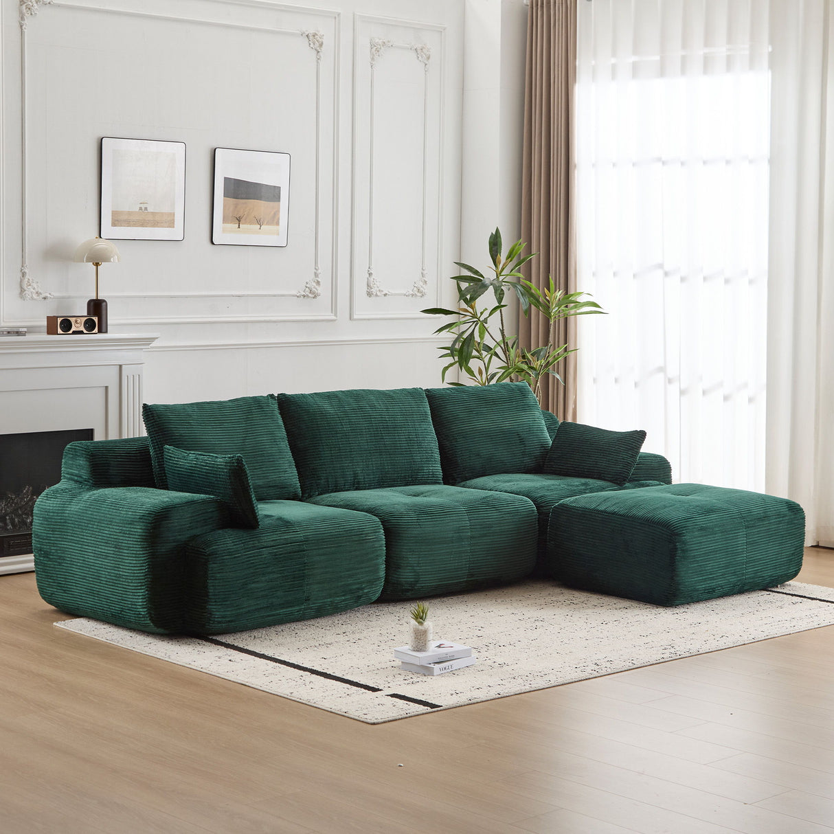 Compressed Sofa, Large Sectional Couches For Living Room, - Green