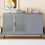 Murphy Bed With Frosted Glass Doors Design, Fake Drawers, Metal Legs