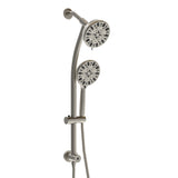 Multi Function Dual Shower Head Shower System With 4.7" Rain Showerhead, 7 Function Hand Shower, Adjustable Slide Bar