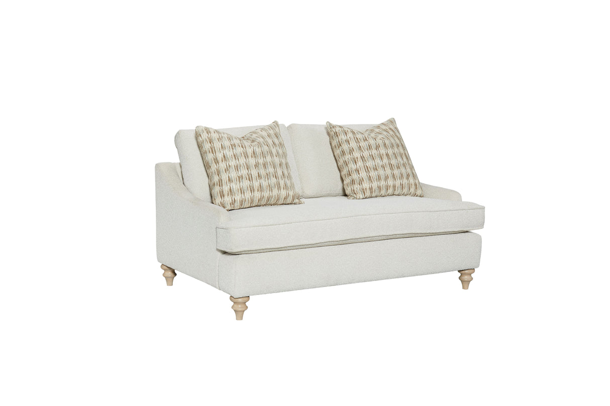 Loveseat Reversable Cushion With 2 Pillows - Off White