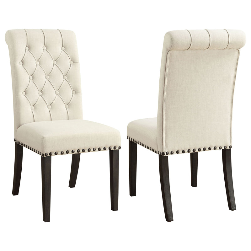 Tufted Rolled Backrest Side Chairs (Set of 2)