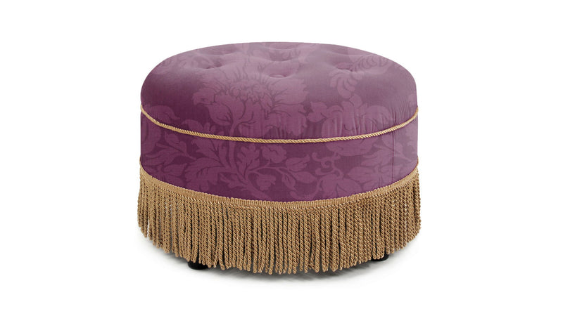 Yolanda - Luxurious Upholstery Round Upholstered Accent Ottoman