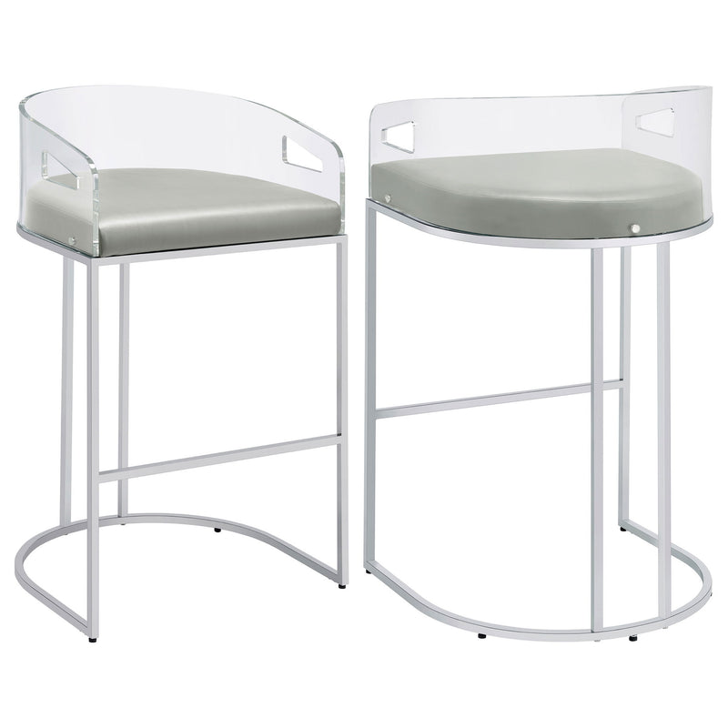 Mello - Upholstered Bar Chair (Set of 2) - Gray