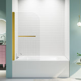 Frameless Shower Doors For Bathtub, 1 / 4" Tempered Glass