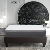 12'' Queen Size Hybrid Mattress In A Box, Plush Gel Memory Foam Mattress Top With Pocket Coil Base - Gray / White