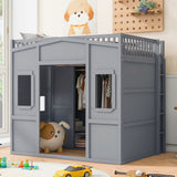 Loft Stylish Bed With Ladder And Wardrobe