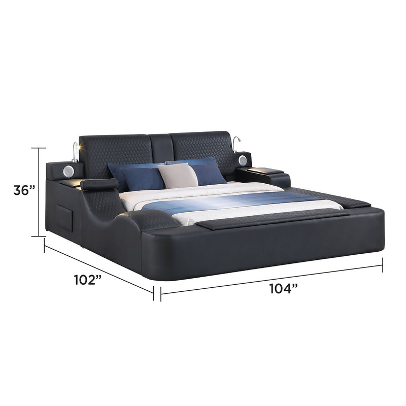 Zoya - Smart Multifunctional Bed, Built In Bluetooth Speakers, USB Charging