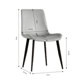 Modern Dining Chair With Carbon Steel Legs