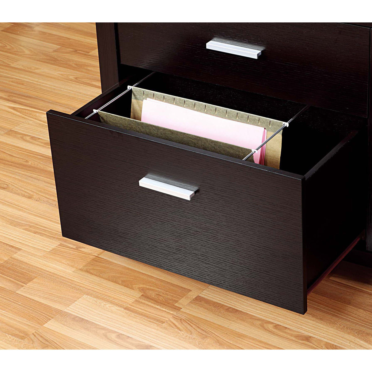 Home Office Mobile File Credenza With 2 Drawers, 2 Door Cabinet