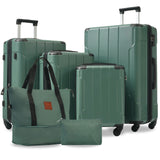 Hardshell Luggage 6 Piece Suitcase Set, Expandable Lightweight Suitcases With Wheels, Tsa Lock