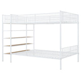 Bunk Bed With 5 Tier Shelves