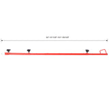 Hatch Jammer Holder Support Rod Replacement, Retractable Car Door Jammer Kit - Red