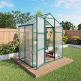 Polycarbonate Walk-In Greenhouse, Raised Base For Outdoor In All Season