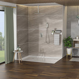 Dual Shower Head 16" Ceiling Mount Square Shower System With Rough In Valve