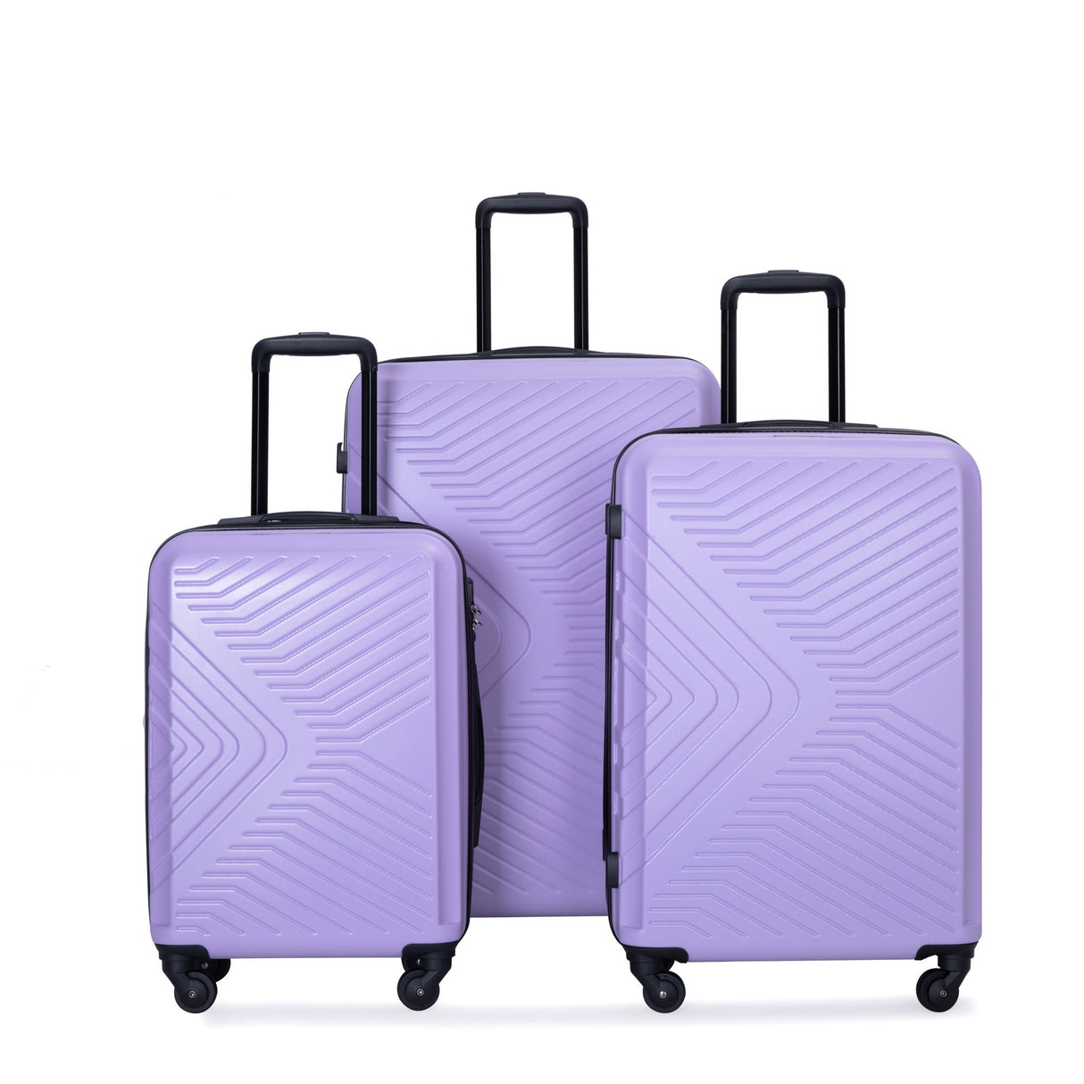 3 Piece Luggage Sets Lightweight Suitcase With Two Hooks, Spinner Wheels, Tsa Lock, Durable Hard Shell