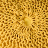 Bordeaux - Knitted Cotton Round Pouf Ottoman, Floor Cushion