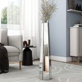Handmade Glass Floor Vase - Silver