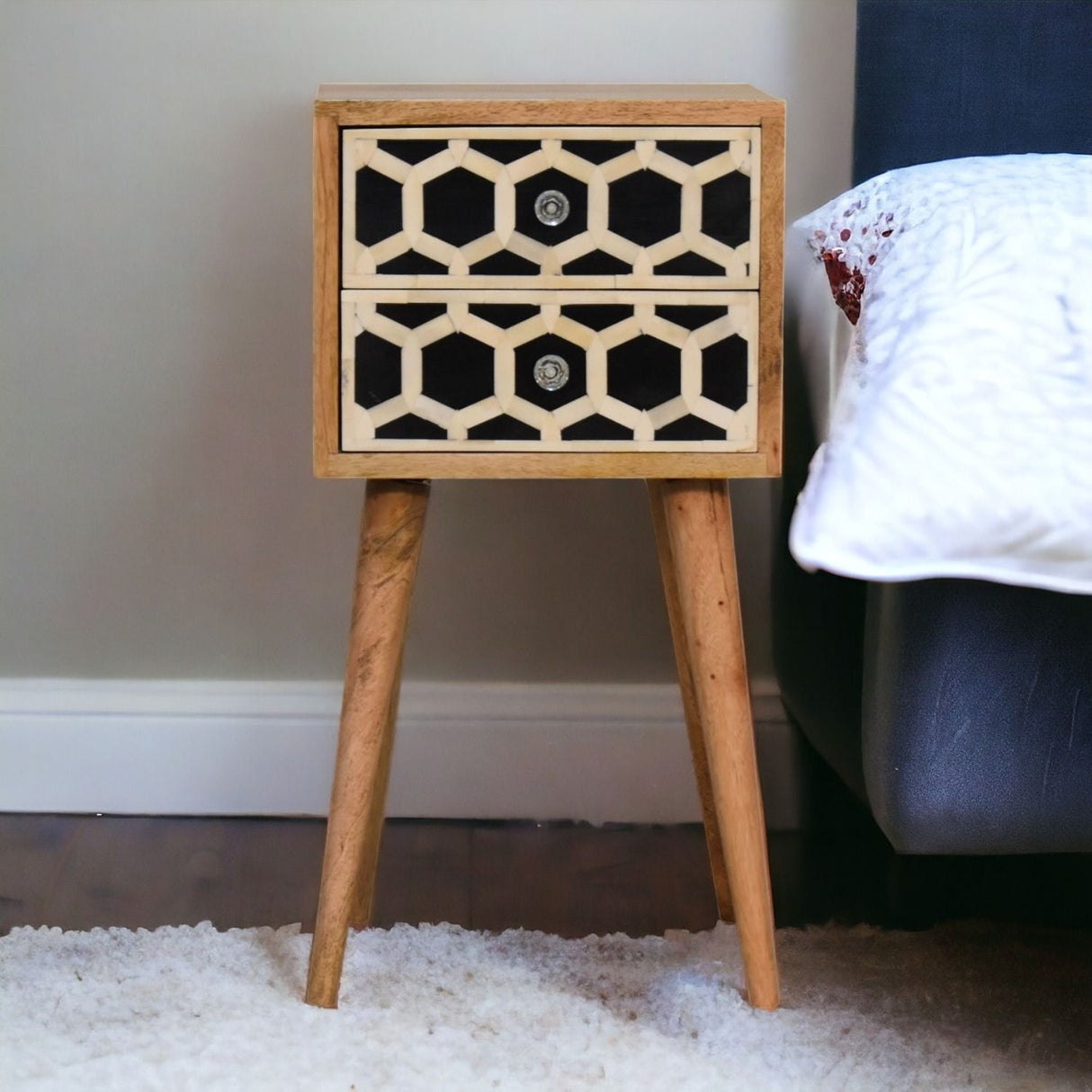 Inlay - Bone Inlay Drawer Nightstand