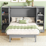 Murphy Bed With Shelves, Drawers And USB Ports