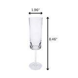 Oval Halo - Acrylic Champagne Flutes (Set of 4)