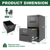 Premium Drawer File Cabinet With Lock, Metal Vertical Design, A4 Legal / Letter Size